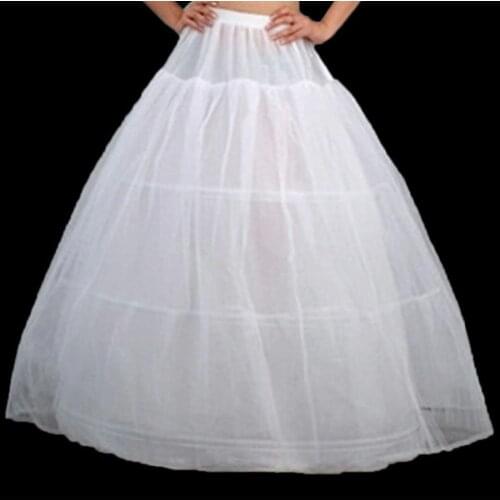 White Cloth 3 Hoop Bridal Wedding Petticoat Crinoline Underskirt 2022