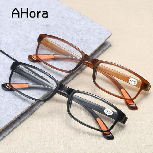Ahora Ultralight Square Reading Glasses Men Women Resin Lens Prebyopia Spectacles Eyeglasses Eyewear Glasses +1.0 1.5 2.0 2.5 3
