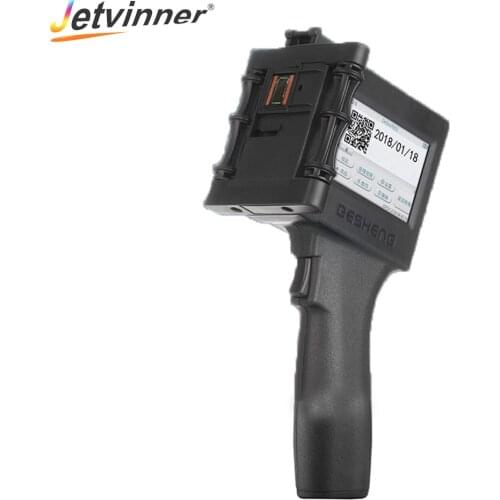 Jetvinner Portable Handheld Inkjet Printer Label Printer Machine for Paper Towels, A4 White Paper, Textile, Wood, Cement Wall