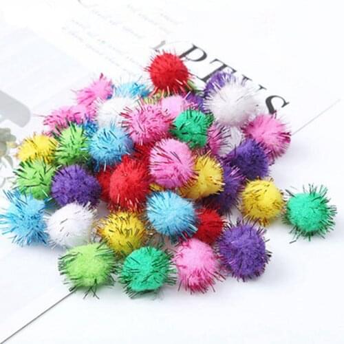 Pulaqi 100Pcs 10/15/20mm Mini Fluffy Soft Pom Poms Pompoms Ball Handmade Kids Toys Wedding Decor Sewing Craft Supplies Decor DIY
