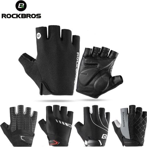 ROCKBROS PRO Cycling Gloves Half Finger Breathable MTB Mountain Bike Motorcycle Gloves Gel Pad Shockproof Bicycle Sport Gloves
