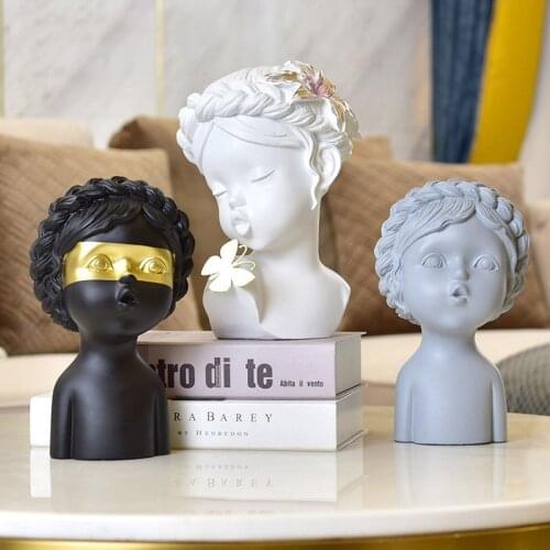 Nordic Home Decor Resin Girl Angel Model Living Room Decor Sculpture Abstract Statues for Decoration Desk Accessories Gifts