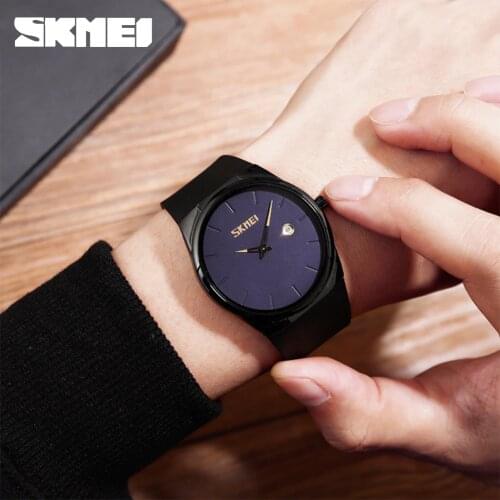 SKMEI Fashion Couple Quartz Watch Casual Ladies Men Watch 30M Waterproof Luxury Leather Strap Wristwatch relogio masculino 1509