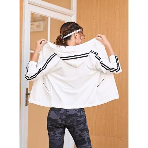 Sports Jacket Autumn And Winter Womens Loose Hooded Yoga Wear Running Long-sleeved Tops Zipper Cardigan Fitness Clothes Women