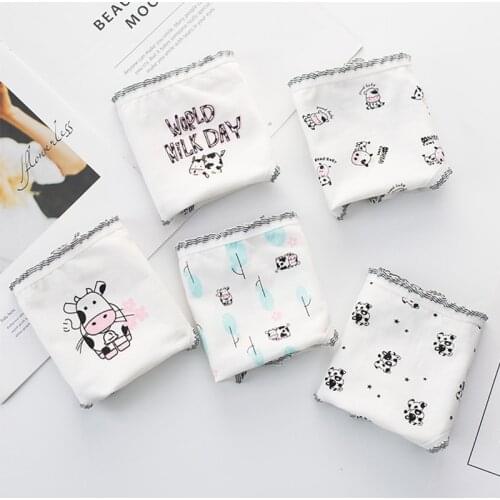 Hot Sexy Panties Cute Cartoon Cow Briefs Underwear Women Seamless Underpants Women Lingerie Female Soft Pants Low Rise Tangas