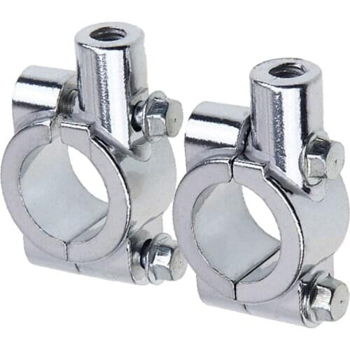 Universal Motorcycle Chopper 7/8" Handlebar Mirrors Mount Holder Clamps Adapters