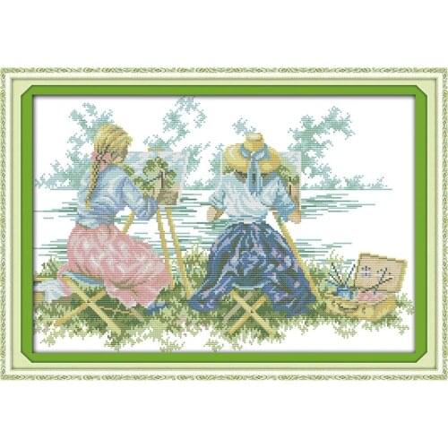 Everlasting Love Paint From Life Chinese Cross Stitch Kits Ecological Cotton Stamped Printed 11 DIY Christmas Wedding Decoration