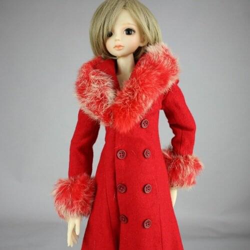 [wamami] 600# Red Fur Collar Coat 1/3 SD DZ BJD Dollfie