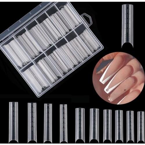 1Box/120Pcs Nail Wraps Ultra-thin Clear Extended Art Designed DIY Nail Stickers for Nail Salon