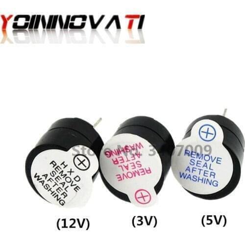 10PCS 3V 5V 12V Active Buzzer Alarm AC 9MM*5.5MM TMB09A03 0905 0955 Pitch 5mm MINI Active Piezo Buzzers Fit For Arduino Diy Elec