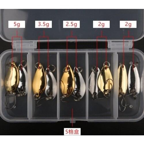 10 Pieces / Set 2.5/3.5/5G Lure Snakehead Rod Sequined Suit Metal Topmouth Culter Melon Seeds Sequins Bait Fishing