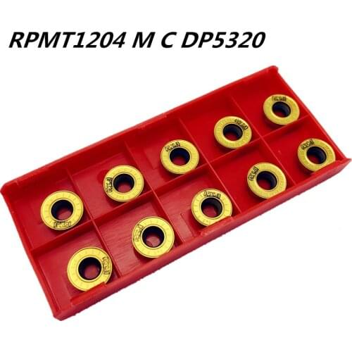 10PCS Lathe tool RPMT1204 M C DP5320 new high quality carbide blade metal turning tools RPMT1204 lathe tool CNC milling cutter