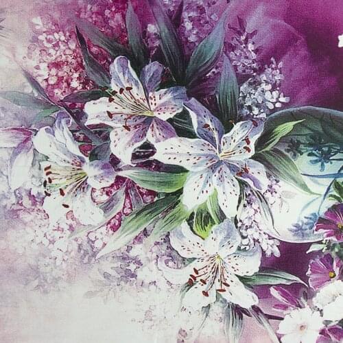 100% Silk Scarf Women Scarf Lily Silk Shawl 2019 Flower Designer Scarf Silk Pashmina Long Thick Silk Wrap Luxury Gift for Lady