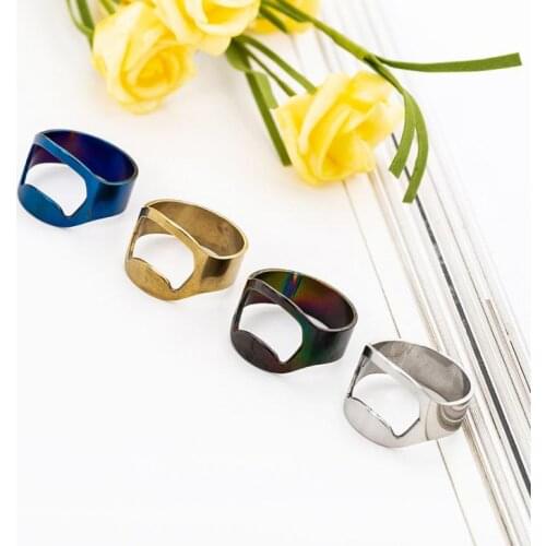 1000pcs/lot Stainless Steel Finger Ring Bottle Opener Bar Beer tool Openers Mini 20mm 22mm SN2466