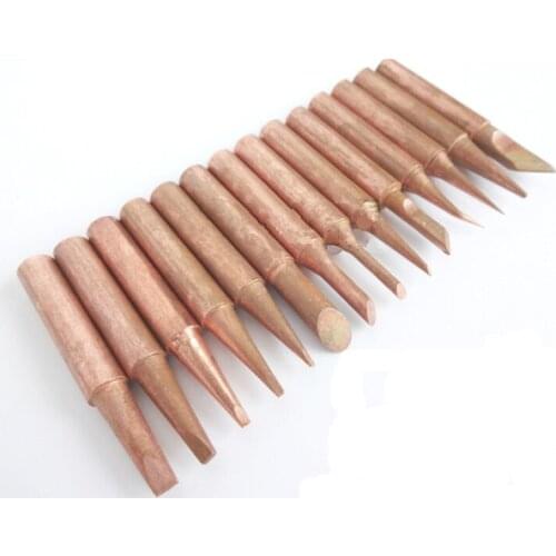 15pcs pure copper Iron tip 900M-T soldering tip for hakko soldering rework station soldering iron station
