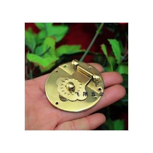5CM round furniture box buckle copper buckle wooden box buckle printing copper buckle lock hasps