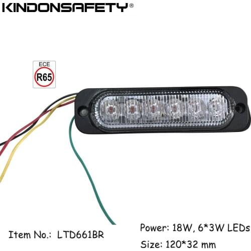 50pcs Free shipping by express! ECE R65 approved 18W slim LED strobelight/car warning light/Varningsljus/LED flitser/strobelys