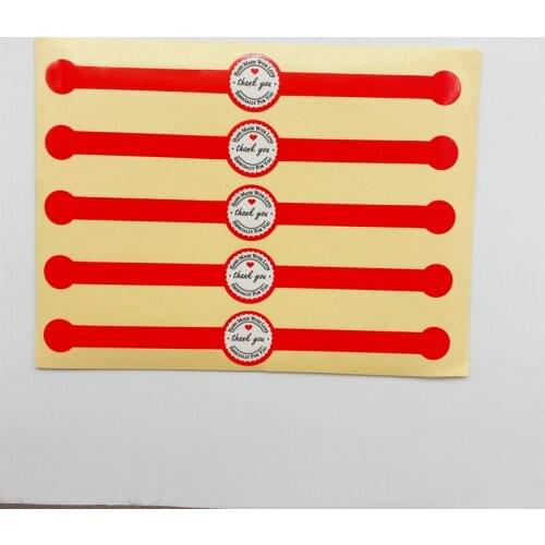50pcs/pack Cute Red Color With Thank You Long Strip Decoration Diy Diary Scrapbooking Kawaii Stationery