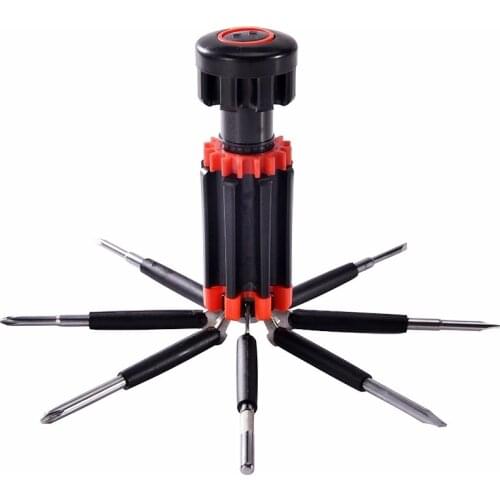 8In1 Multi-Purpose Hand Tools Universal Screwdrivers LED Torch Light Up Repair Precision Household MiNi Hand Tool Set