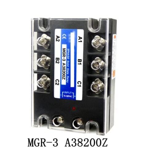 AC-AC 70-280VAC Input 380VAC Output SSR 200A A38200Z Three 3 Phase Solid State Relay