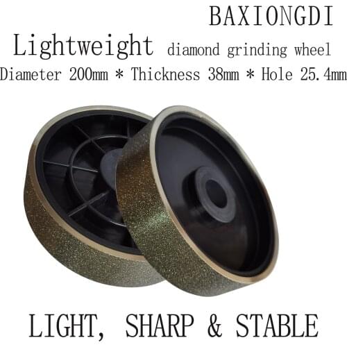BAXIONGDI 8" Diamond Grinding wheel 200 xThick 38 x Arbor hole 25.4mm Plastic grinding wheel,Grinder sanding disc for grinding