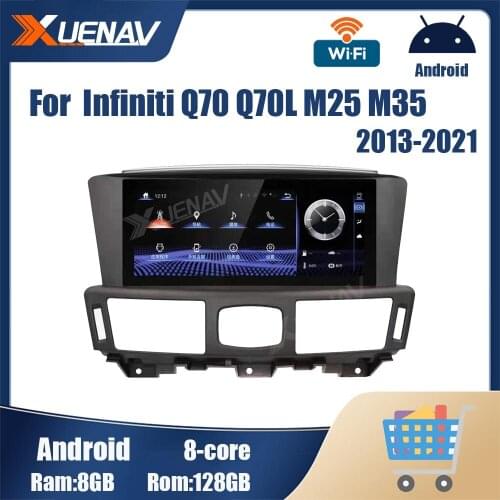 Android Car Radio DVD Multimedia Player For Infiniti Q70 Q70L M25 M35 2013- 2021 Auto Audio Tape Recorder GPS navigation Stereo