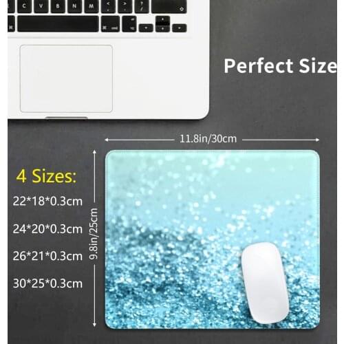 Seafoam Aqua Ocean Mermaid Girls Glitter #3 #shiny #decor #art Mouse Pad DIY Print Color Digital
