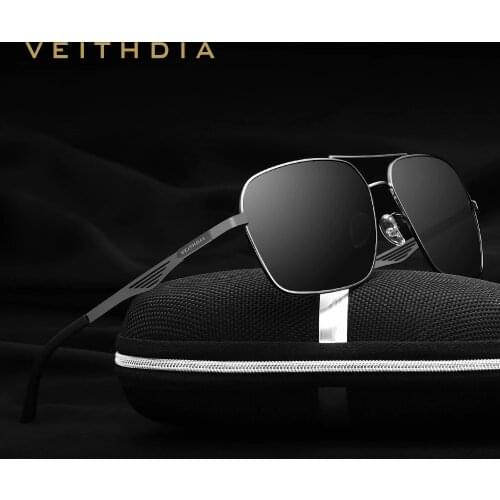 VEITHDIA Brand Polarized Mens Square Vintage Sun Glasses Male Eyewear Accessories Sunglasses For Men gafas oculos de sol 2459