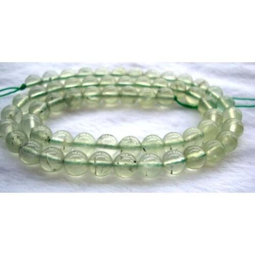 Natural Prehnite Round Shape 7mm Loose Beads For Jewelry Making DIY Bracelet Necklace Earrings