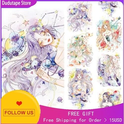 Characters Washi Tape Star Love Decorative Flower Roll