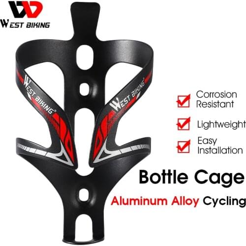 WEST BIKING Bicycle Bike Bottle Cage Ultralight Aluminium Alloy Bicycle Water Bottle Holder Cycling Bike Holding Rack Cage