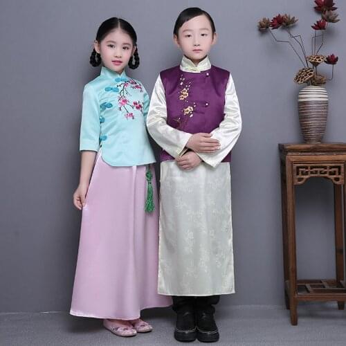 Children Chinese Traditional Hafu Costume Women Princess Costume Ancient Prince Dance Clothing Elgin Baylor Folk Dance Clothes