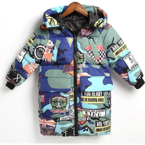 Kids Boys Jackets Winter Warm Down Coat for Children Hooded Outerwear Clothing Teen Girls Clothes Russian Winter Children Parkas