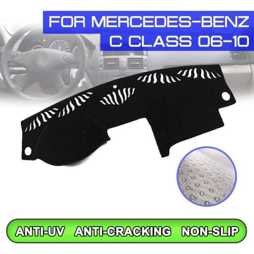 Car Dashboard Mat Anti-dirty Non-slip Dash Cover Mat UV Protection Shade Sticker for Mercedes Benz C Class 2006 2007 2008-2010