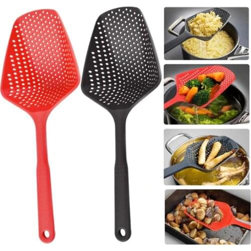 Vegetable Strainer Cooking Shovels Vegetable French Fries Strainer Scoop Nylon Spoon Large Colander Soup Filter Kitchen Tools