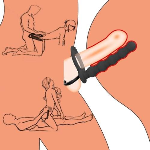 Adult Massager Double Penetration Vibrators Penis Strapon Dildo Vibrator Sex Toys For Women Man Strap On Penis Anal Beads Plug