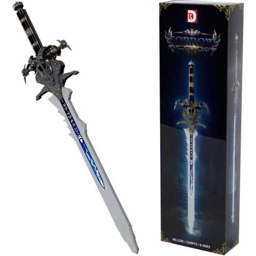 WOW Arthas Menethil Lich King Frostmourne Weapon Model Compatible With LegoLying Building Blocks Toy Gift