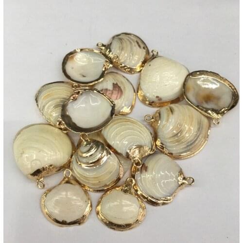 Fashion Natural Shell Pendant Charms For Jewelry Making Supplies Stain Steel Chain Men Women Jewelry Gifts Necklace Accessories