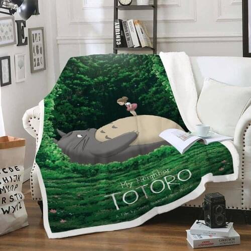 My Neighbour Totoro Plush Blanket Throw for Sofa Bed Cover Single Twin Bedding Baby Boys Girls Children Gift