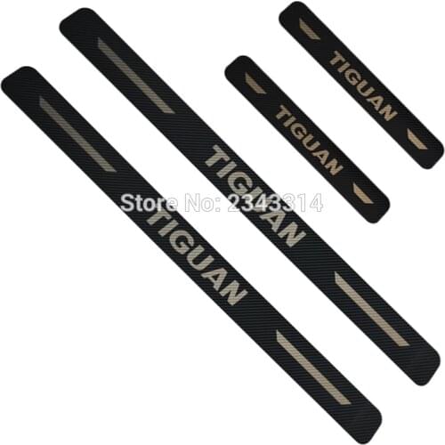 For Volkswagen Tiguan 2017-2020 Accessory Stainless Door Sill Kick Scuff Plate Guard Pedal Protector Trim Step Cover Car Styling