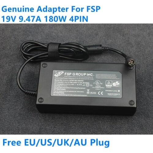 Genuine 19V 9.47A 180W 4PIN FSP FSP180-ABAN2 FSP180-ABAN1 Power Supply AC Adapter for CLEVO P150 X511 9NA1800700 Laptop Charger