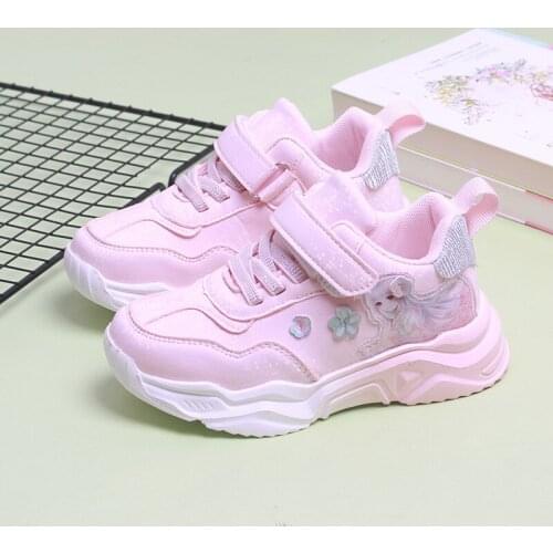 Autumn Girls Shoes Sneakers 2020 Winter Children Cartoon Daddy Shoes PU Anti-Slippery Casual Shoes Running Sports