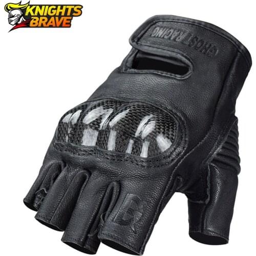 Motorcycle Gloves Men Summer Half Finger Guantes Moto Motorcross Gloves Carbon Fiber Guantes Breathable Motocicleta Moto Gloves