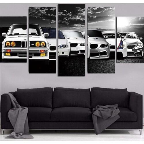 5 Pieces of Painting HD Print Poster Car Evolution Wall Art Modern Living Room Corridor Bedroom Home Decoration Without Frame