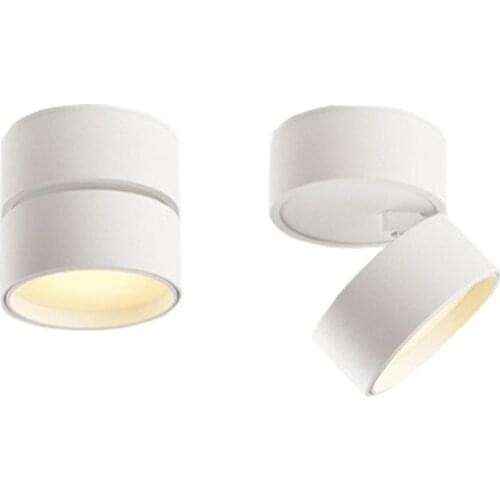 Surface mounted downlight 7W 12W folding rotating ceiling downlight AC85-265V background wall indoor lighting