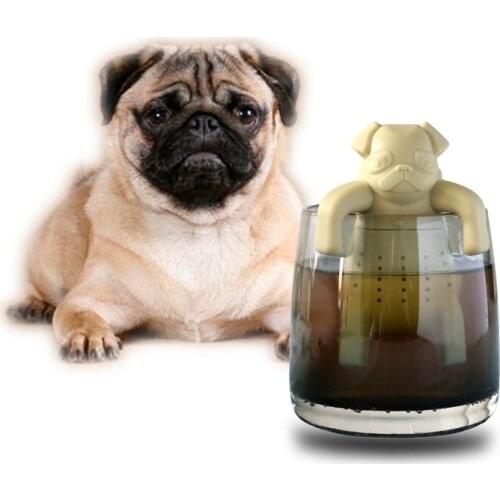 Silicone Tea Leak Puppy Shape Dog Teapot Set Strainer Filter Infuse Prank Trick Props Drink Creative Kitchen Accessories Tool