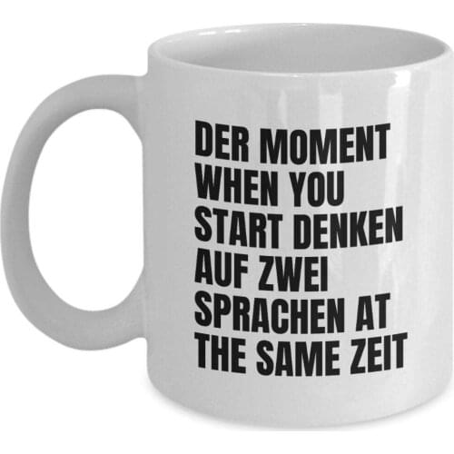 Funny German Teacher Gift - German Student Present - Funny German Phrase Mug - At The Same Zeit, Coffee Mug 11oZ