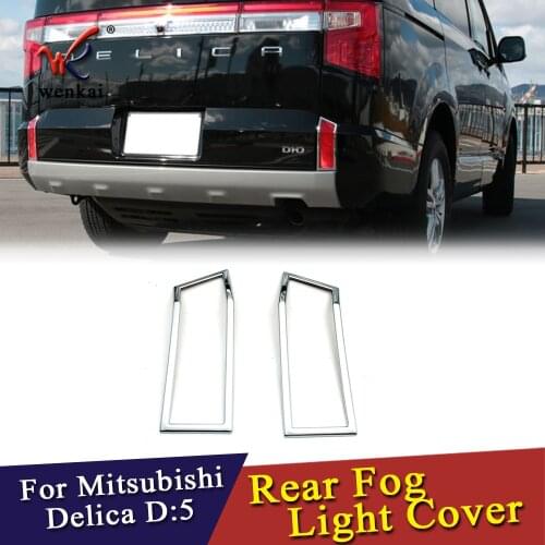 For Mitsubishi Delica D5 2020 ABS Chrome Rear Foglight Cover Accessories