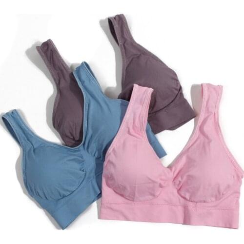 2019 New 3pcs/lot Women Racerback Bra Padded Stretch Seamless Casual Tank Top Girls Fitness Seamless Wireless Brassiere Bras