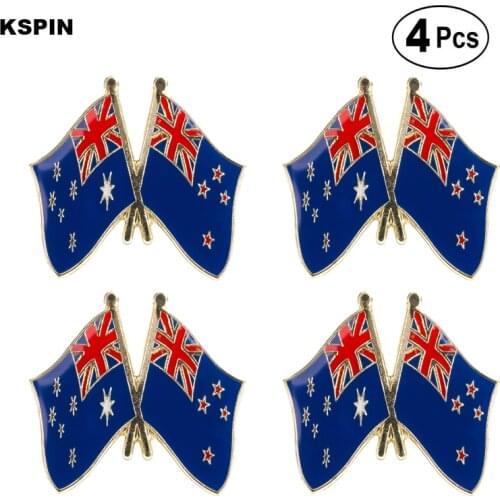 Australia Newzealand Friendship Flag Pin Lapel Pin Badge Brooch Icons 4pcs